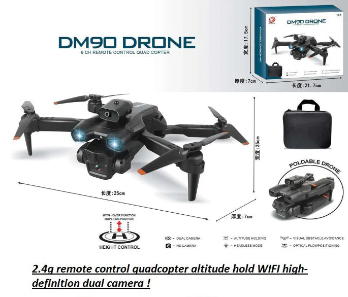 2.4GHz DM90 Triple HD Camera Drone