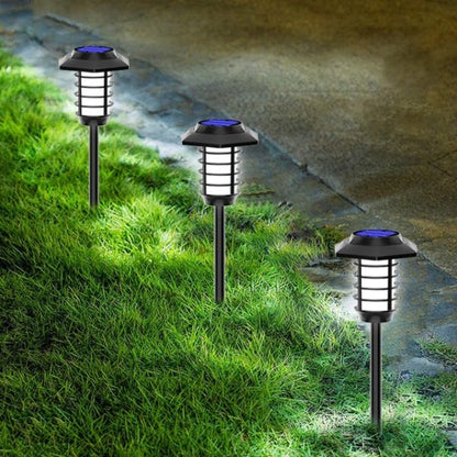 2 In 1 Solar Flame Lamp | Outdoor Led Waterproof Decoration Garden Lawn Light