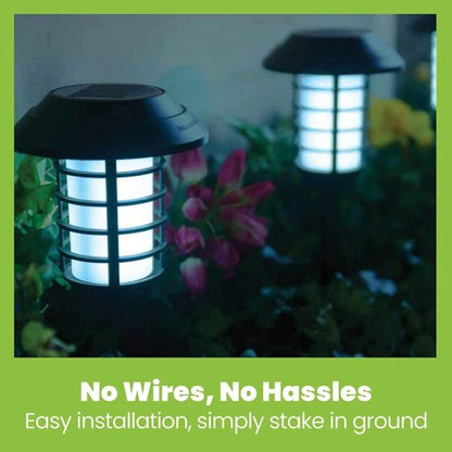 2 In 1 Solar Flame Lamp | Outdoor Led Waterproof Decoration Garden Lawn Light