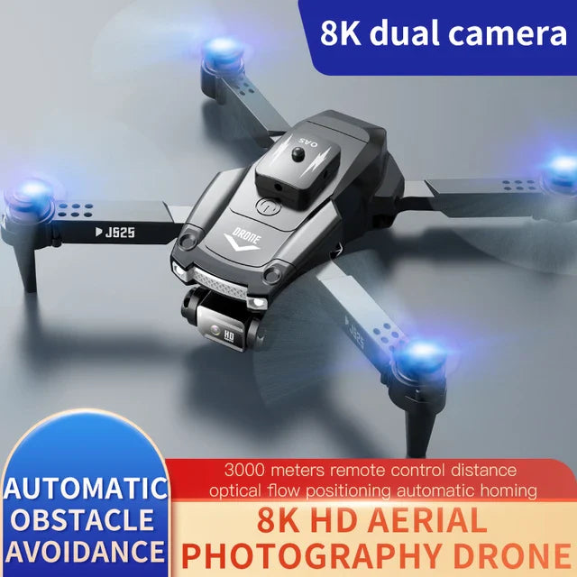 JS25 Dual 4K HD Camera Drone Professional Aerial Photography Intelligent Obstacle Avoidance Optical Flow Locating Foldable Drone