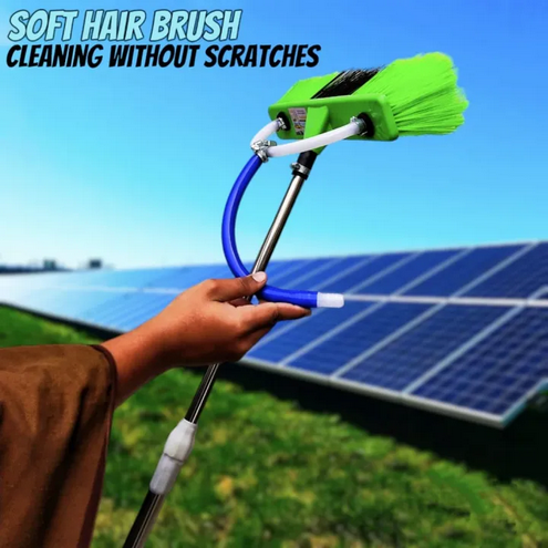 Solar Panel Cleaning Brush with Water System