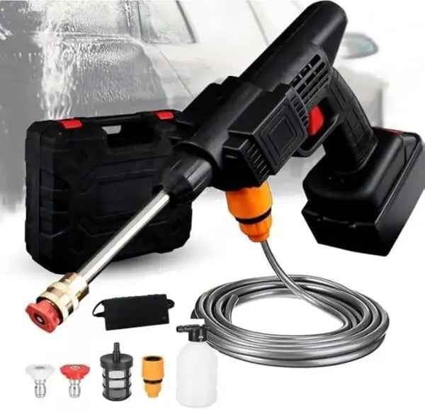 Pure Copper Wireless Car Washer Gun (Single / Double Battery) - Imported Quality Maaz Solar