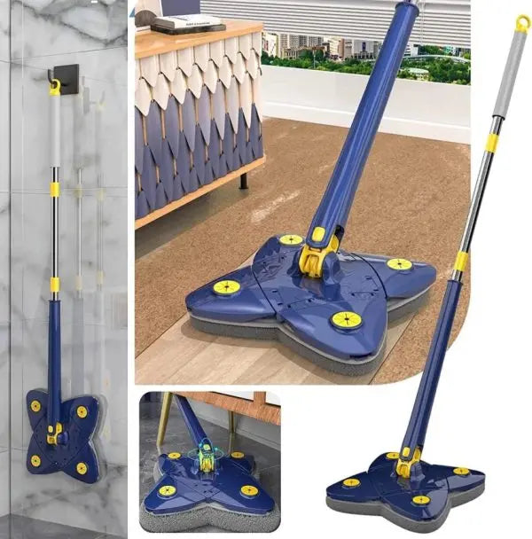 Cleaning X Mop 360° Rotatable Adjustable Mop - Self Squeezing Wringing Mop for Solar Panels, Floors, and More Maaz Solar